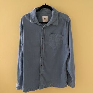 Katin Granada Corduroy Button Down. Light Blue, Size XL